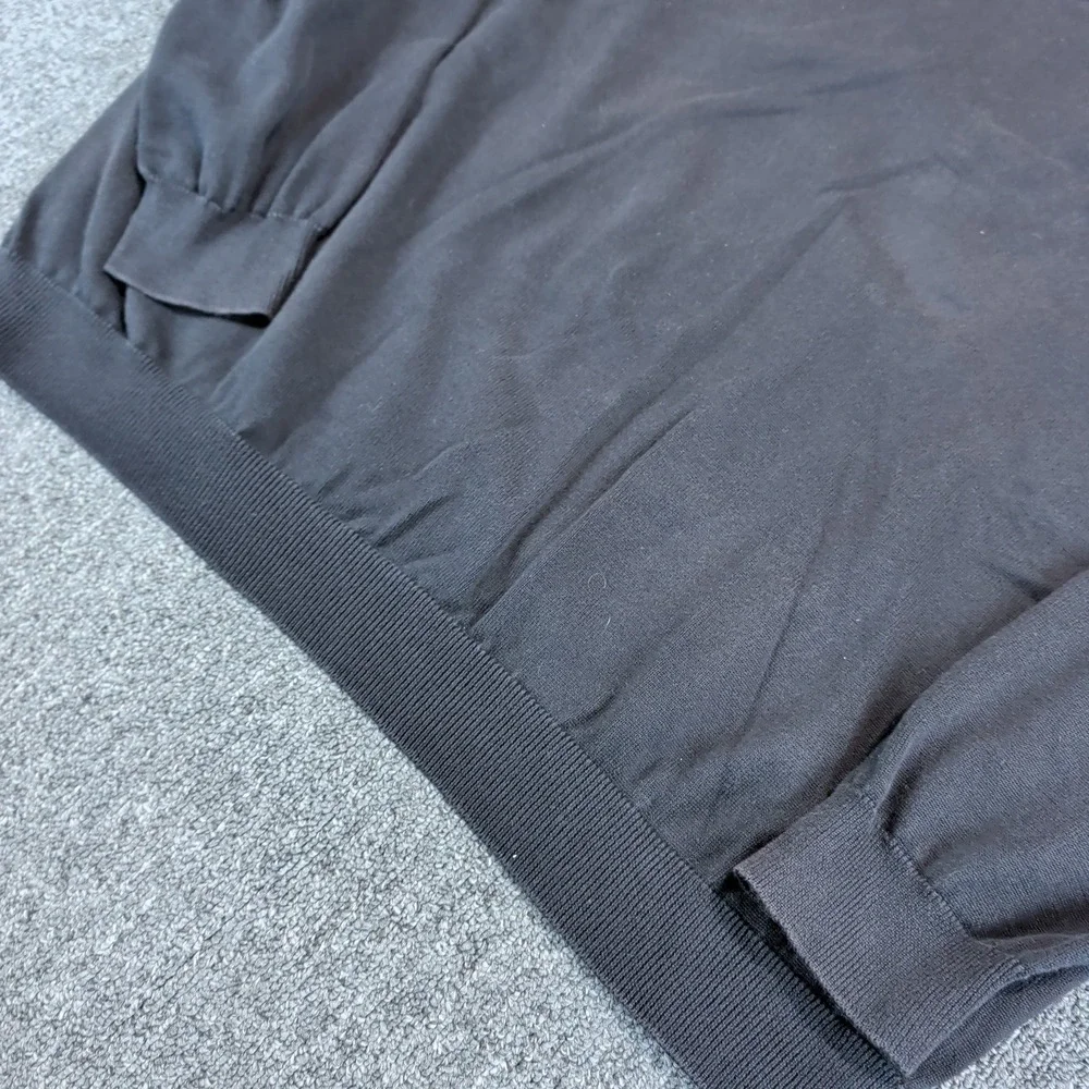 Oxford Golf Whistling Straits V-Neck Sweater Mens XL Black 100% Pima Cotton